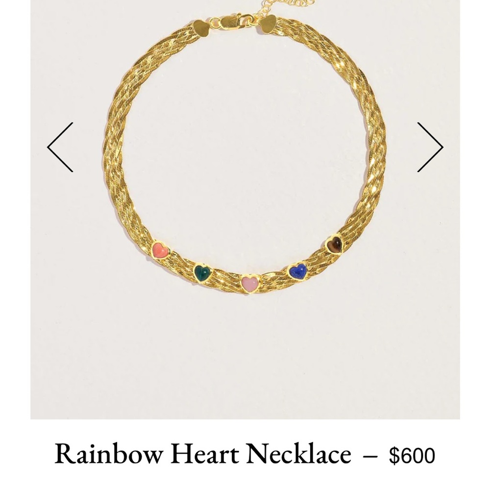 Pamela Love Rainbow Heart Necklace
